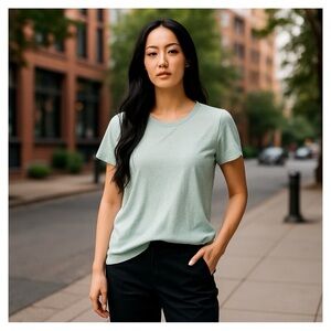 J.Crew Scoop Neck Tee – Women’s Size Medium – Mint Green – Cotton Blend
